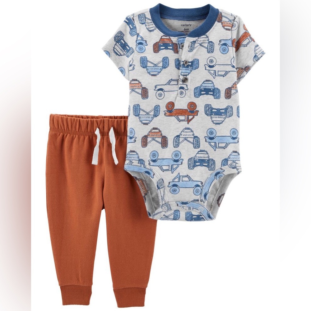 Carter’s Baby 2-Piece Trucks Bodysuit Pant Set 12M